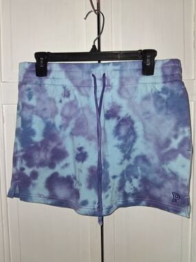 PINK Victoria's Secret Lavender and Light Blue Tie-Dye Mini Skirt
